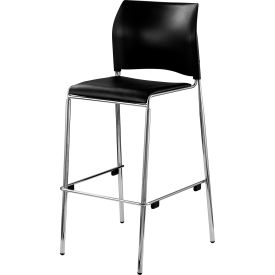 31"H Barstool - Padded Vinyl Seat - Black