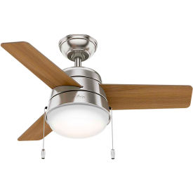 36" Aker Ceiling Fan with Light - Brushed Nickel