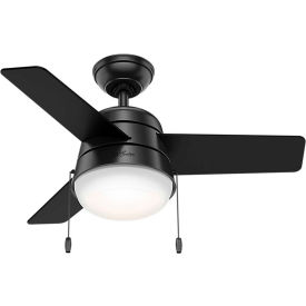 36" Aker Ceiling Fan with Light - Matte Black