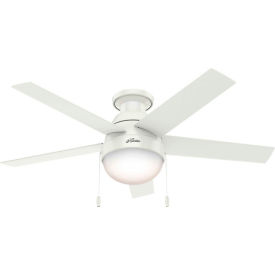46" Anslee Low Profile Ceiling Fan with Light - Fresh White