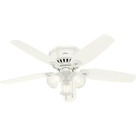 52" Builder Low Profile Ceiling Fan with Three Lights - Snow White