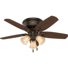 42" Builder Low Profile Ceiling Fan with Light in New Bronze