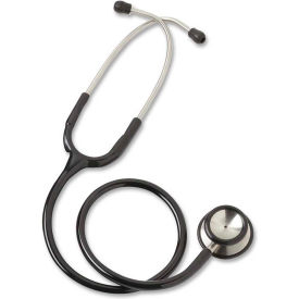 Elite Stainless Steel Adult Stethoscope, 22" Tube Length, Black