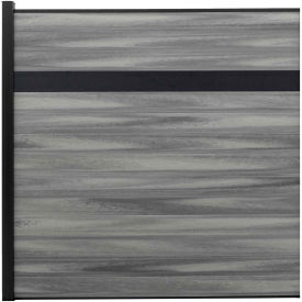 6'W x 6'H Oxford Grey Aluminum/Composite Horizontal Fence-Adder Section
