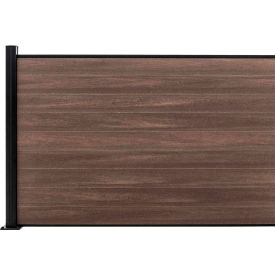 Full Composite 6'W x4'H King Cedar Aluminum/Composite Horizontal Fence Adder Section - SURFACE MT