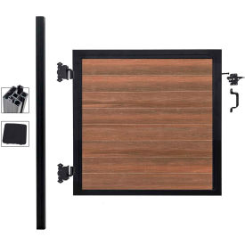 Full Composite 4'W x 4'H King Cedar Aluminum/CompositeAdjustable Single Gate Kit
