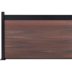 6'W x 4'H Black Rose Aluminum/Composite Horizontal Fence Adder Section - SURFACE MOUNT