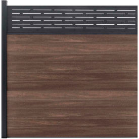 Lattice Top 6'W x 6'H Aluminum/Composite Horizontal Fence-Adder Section-IN GROUND