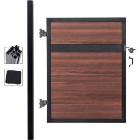 4'W x 6'H Black Rose Aluminum/Composite Adjustable Single Fence Gate Kit