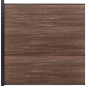 6'W x 6'H King Cedar Aluminum/Composite Horizontal Fence-Adder Section-IN GROUND