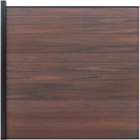 Full Composite 6'W x 6'H Black Rose Aluminum/Composite Horizontal Fence-Adder Section-IN GROUND