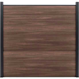 6'W x 6'H King Cedar Aluminum/Composite Horizontal Fence Starter Section- IN GROUND