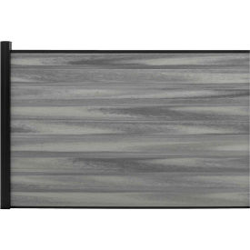 6'W x 4'H Oxford Grey Aluminum/Composite Horizontal Fence-Adder Section