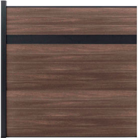 6'W x 6'H King Cedar Aluminum/Composite Horizontal Fence-Adder Section-IN GROUND