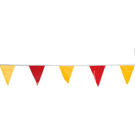 Roof Warning Line Perimeter Vinyl Pennant, 105' Length, Red/Yellow