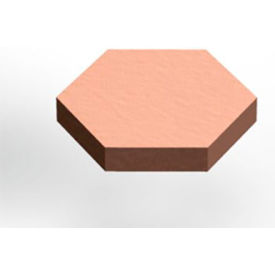 Bumpon Protective Product - Hexagon - 0.433" W x 0.063" L - Lt. Brown - Pack of 3000