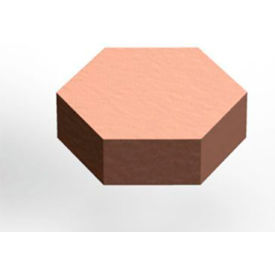 Bumpon Protective Product - Hexagon - 0.433" x 0.125" - Lt. Brown - Pkg of 3000