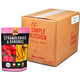 Simple Kitchen Freeze Dried Strawberries & Bananas, 4 Servings/Pouch, 6 Pack
