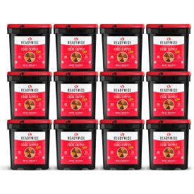 Gourmet Freeze Dried Meat Buckets, 12 Buckets, 720 Servings