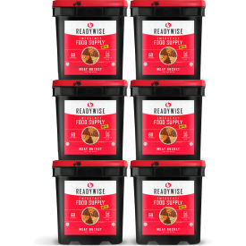 Gourmet Freeze Dried Meat Buckets, 6 Buckets, 360 Servings