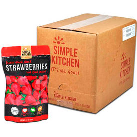 Simple Kitchen Freeze Dried Strawberries, 4 Servings/Pouch, 6 Pack