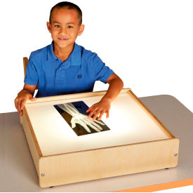 Tabletop Wooden LED Light Box with Acrylic Top - 20.5"W x 21"D x 5"H