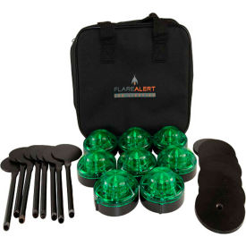 FlareAlert Pro Battery Powered LED Emergency Beacon Kit, Green