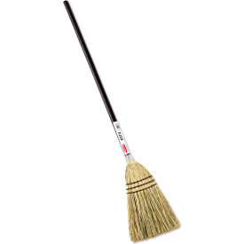 Rubbermaid Corn-Fill Angle Broom, Lacquered Pine Handle, Brown