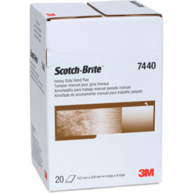 Scotch-Brite 7440 Heavy Duty Hand Pad 6" x 9" 40 pads