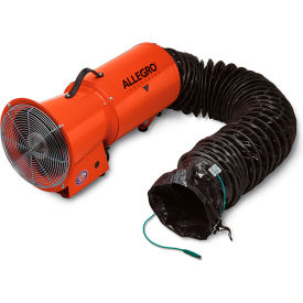 Axial Explosion Proof Blower with 15' Ducting, 890 CFM, 1/3 HP
