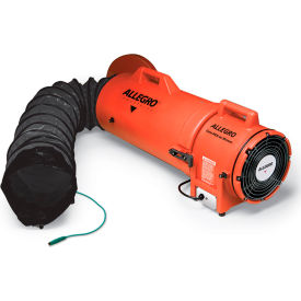 Axial Explosion Proof Blower with 50' Ducting, 900 CFM, 1/3 HP