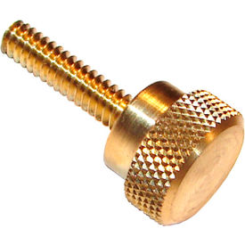 Brass Thumb Screw with Shoulder - #10-32 thread - 1/2" Head Dia. - Pack of 10