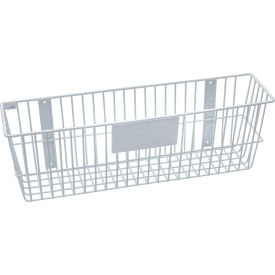Mount Anywhere Wire Basket 24"W x 6"D x 8"H White
