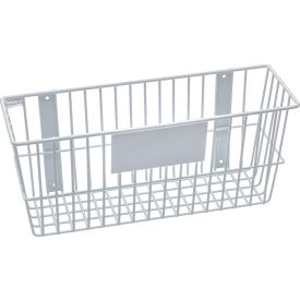 Mount Anywhere Wire Basket 18"W x 6"D x 8"H White