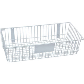 Mount Anywhere Wire Basket 24"W x 12"D x 6"H White