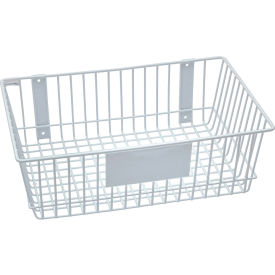 Mount Anywhere Wire Basket 18"W x 12"D x 6"H White