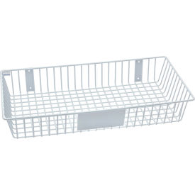 Mount Anywhere Wire Basket 24"W x 12"D x 4"H White
