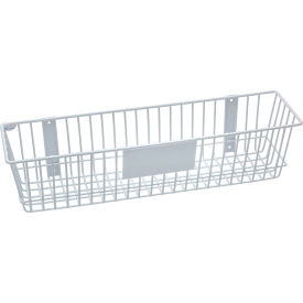 Mount Anywhere Wire Basket 24"W x 6"D x 6"H White