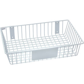 Mount Anywhere Wire Basket 18"W x 12"D x 4"H White