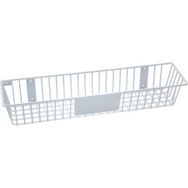 Mount Anywhere Wire Basket 24"W x 6"D x 4"H White