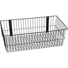 Mount Anywhere Wire Basket 24"W x 12"D x 8"H Black