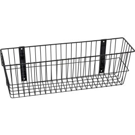 Mount Anywhere Wire Basket 24"W x 6"D x 8"H Black