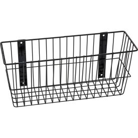 Mount Anywhere Wire Basket 18"W x 6"D x 8"H Black