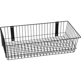 Mount Anywhere Wire Basket 24"W x 12"D x 6"H Black