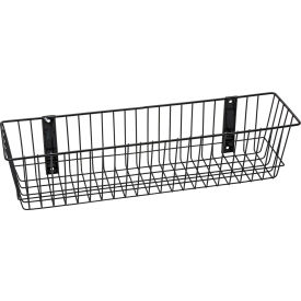 Mount Anywhere Wire Basket 24"W x 6"D x 6"H Black