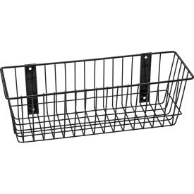 Mount Anywhere Wire Basket 18"W x 6"D x 6"H Black