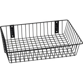 Mount Anywhere Wire Basket 18"W x 12"D x 4"H Black