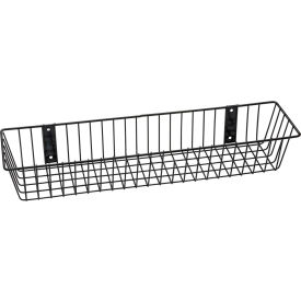 Mount Anywhere Wire Basket 24"W x 6"D x 4"H Black