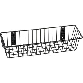 Mount Anywhere Wire Basket 18"W x 6"D x 4"H Black