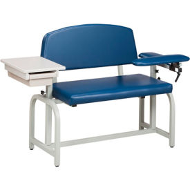 66002 Lab X Series Extra-Wide Blood Drawing Chair with Padded Flip Arm and Drawer